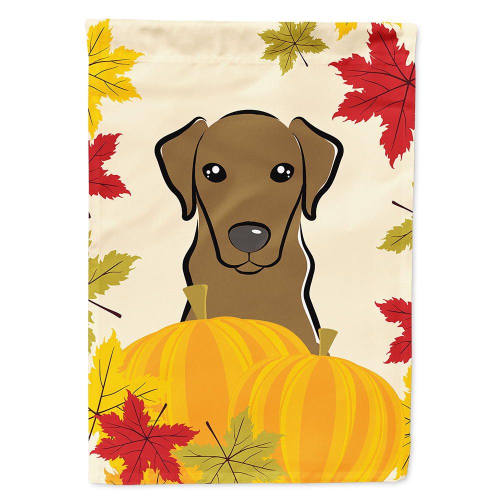 Chocolate Labrador Thanksgiving Flag Canvas House Size BB2040CHF