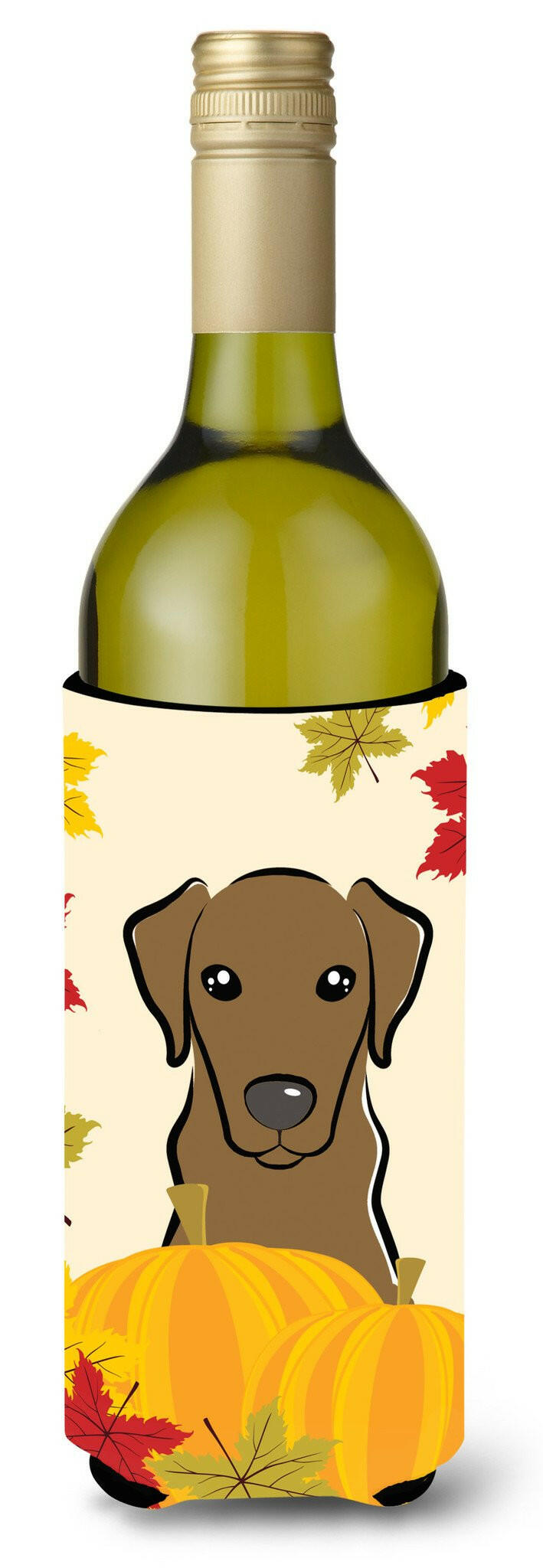 Chocolate Labrador Thanksgiving Wine Bottle Beverage Insulator Hugger BB2040LITERK by Caroline's Treasures