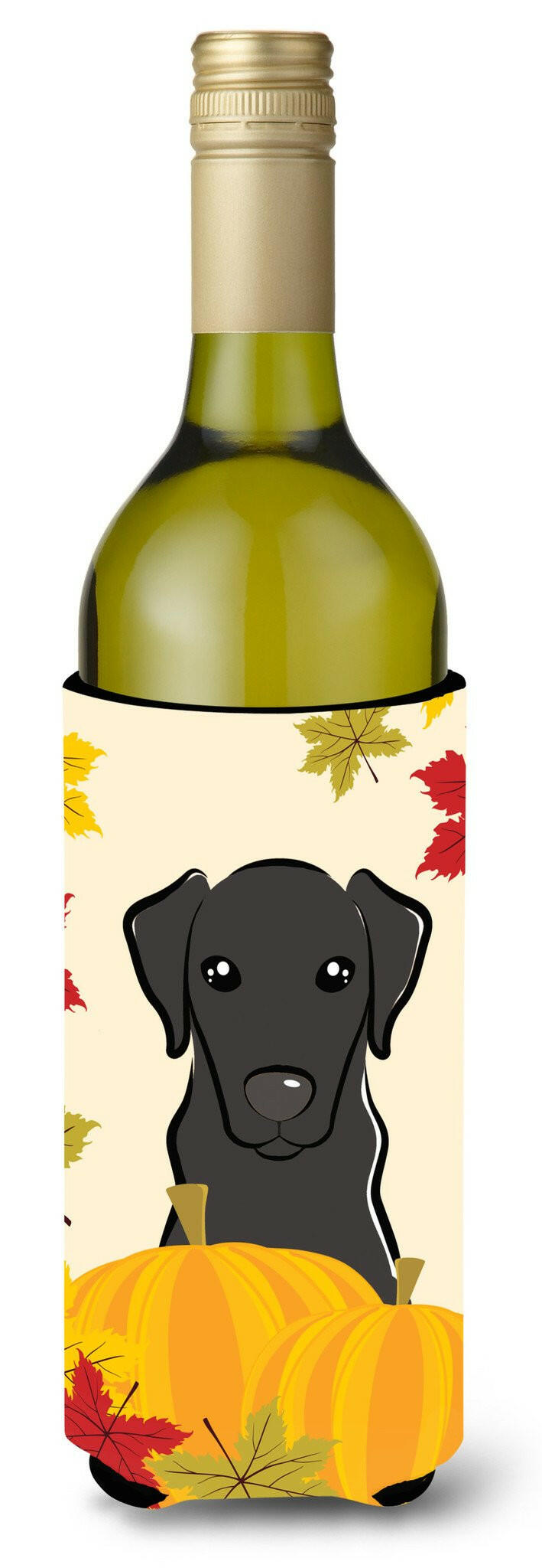 Black Labrador Thanksgiving Wine Bottle Beverage Insulator Hugger BB2041LITERK by Caroline&#39;s Treasures
