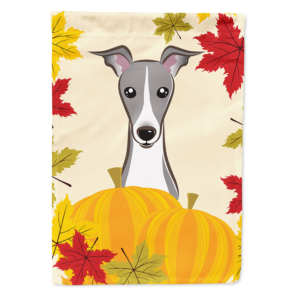 Italian Greyhound Thanksgiving Flag Canvas House Size BB2042CHF