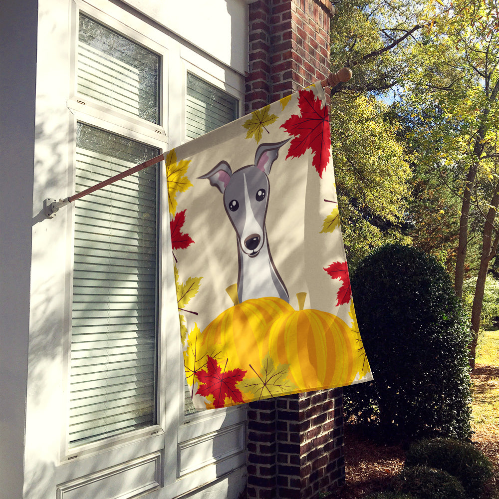 Italian Greyhound Thanksgiving Flag Canvas House Size BB2042CHF  the-store.com.