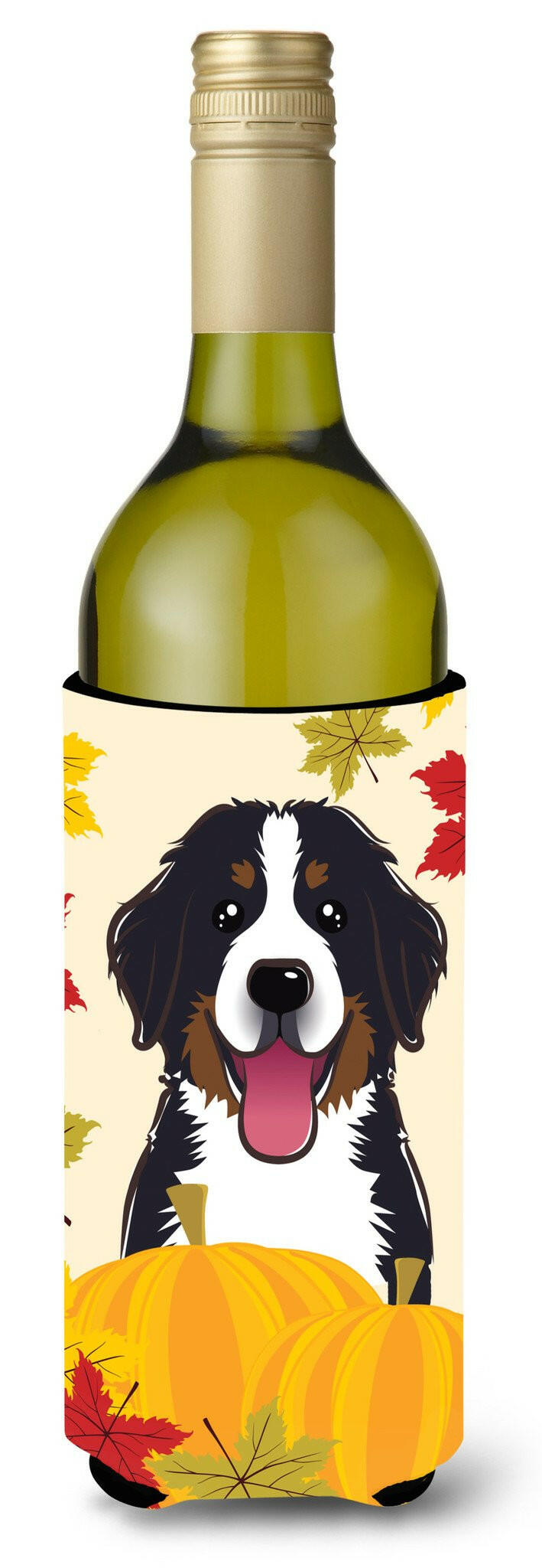 Bernese Mountain Dog Thanksgiving Wine Bottle Beverage Insulator Hugger BB2043LITERK by Caroline&#39;s Treasures