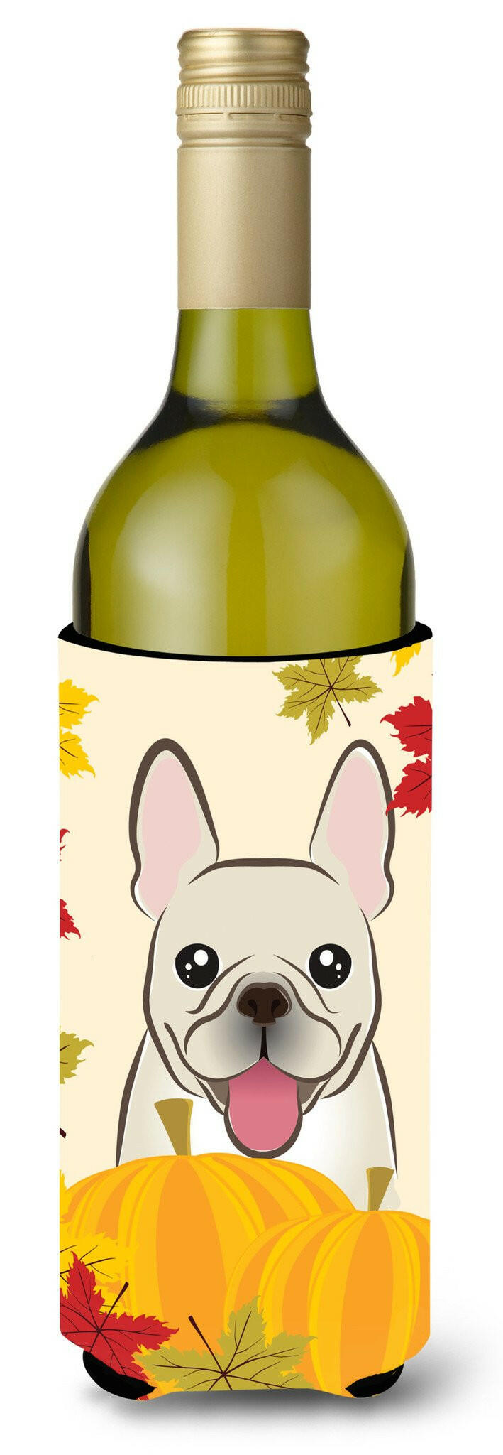 French Bulldog Thanksgiving Wine Bottle Beverage Insulator Hugger BB2044LITERK by Caroline&#39;s Treasures