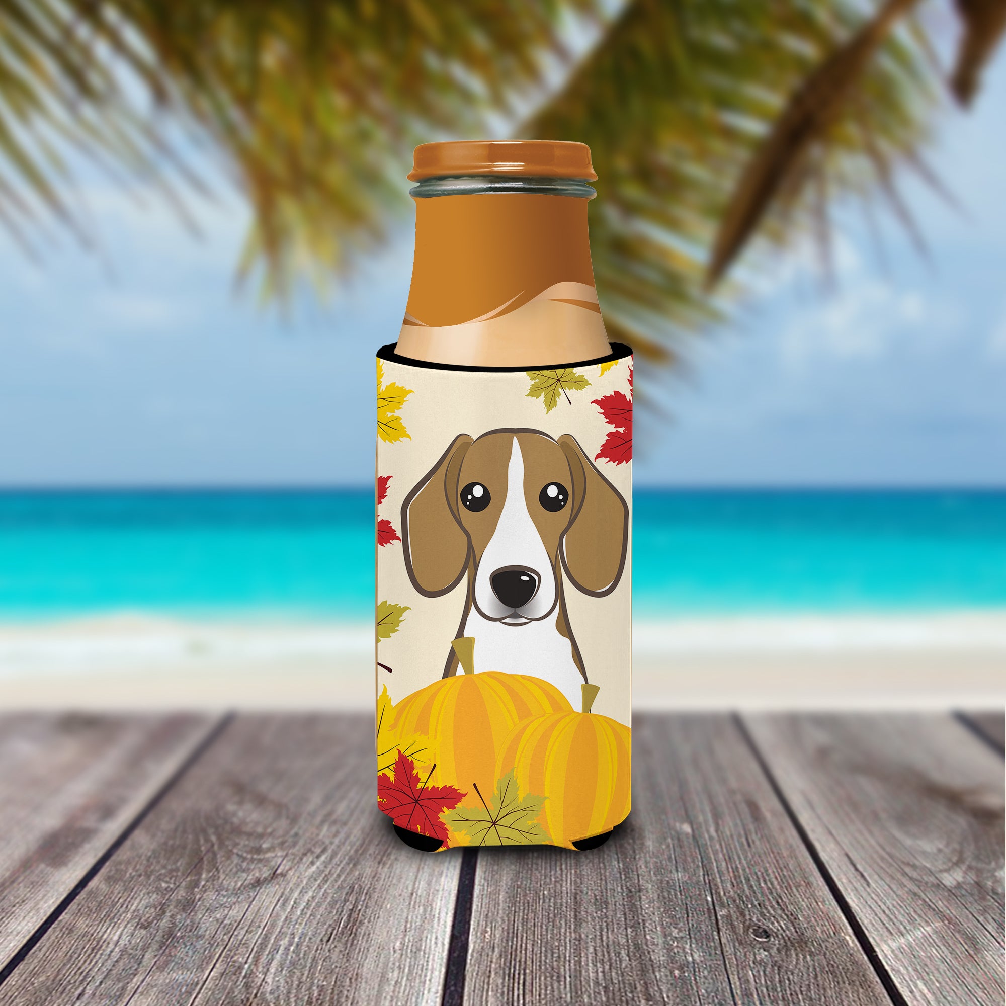 Beagle Thanksgiving  Ultra Beverage Insulator for slim cans BB2045MUK  the-store.com.