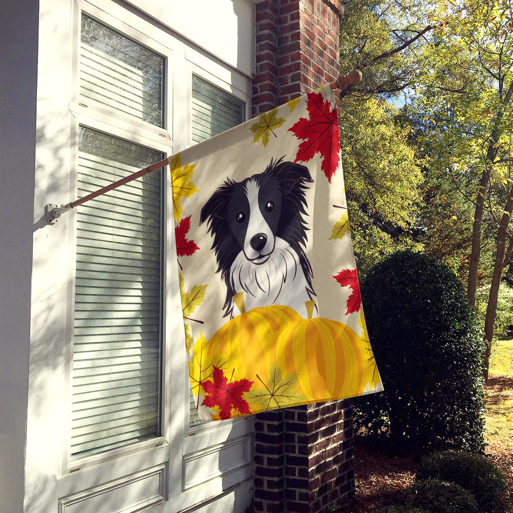 Border Collie Thanksgiving Flag Canvas House Size BB2047CHF  the-store.com.