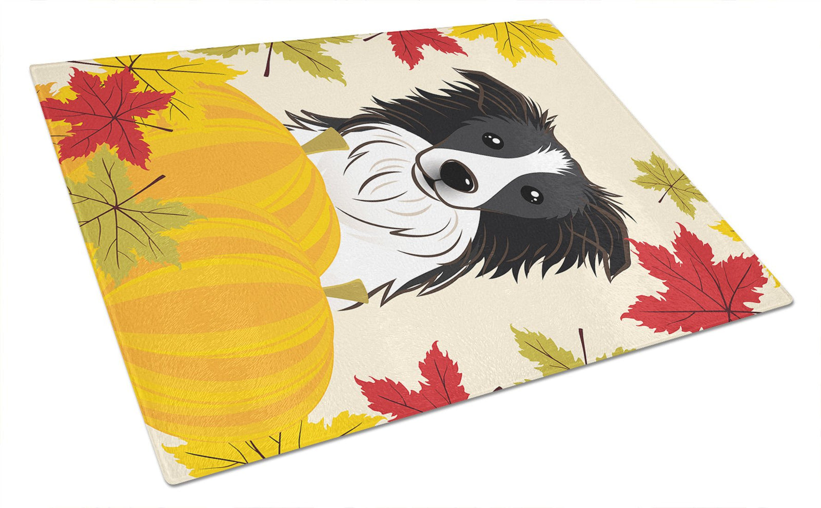 Border Collie Thanksgiving Glass Cutting Board Large BB2047LCB by Caroline's Treasures