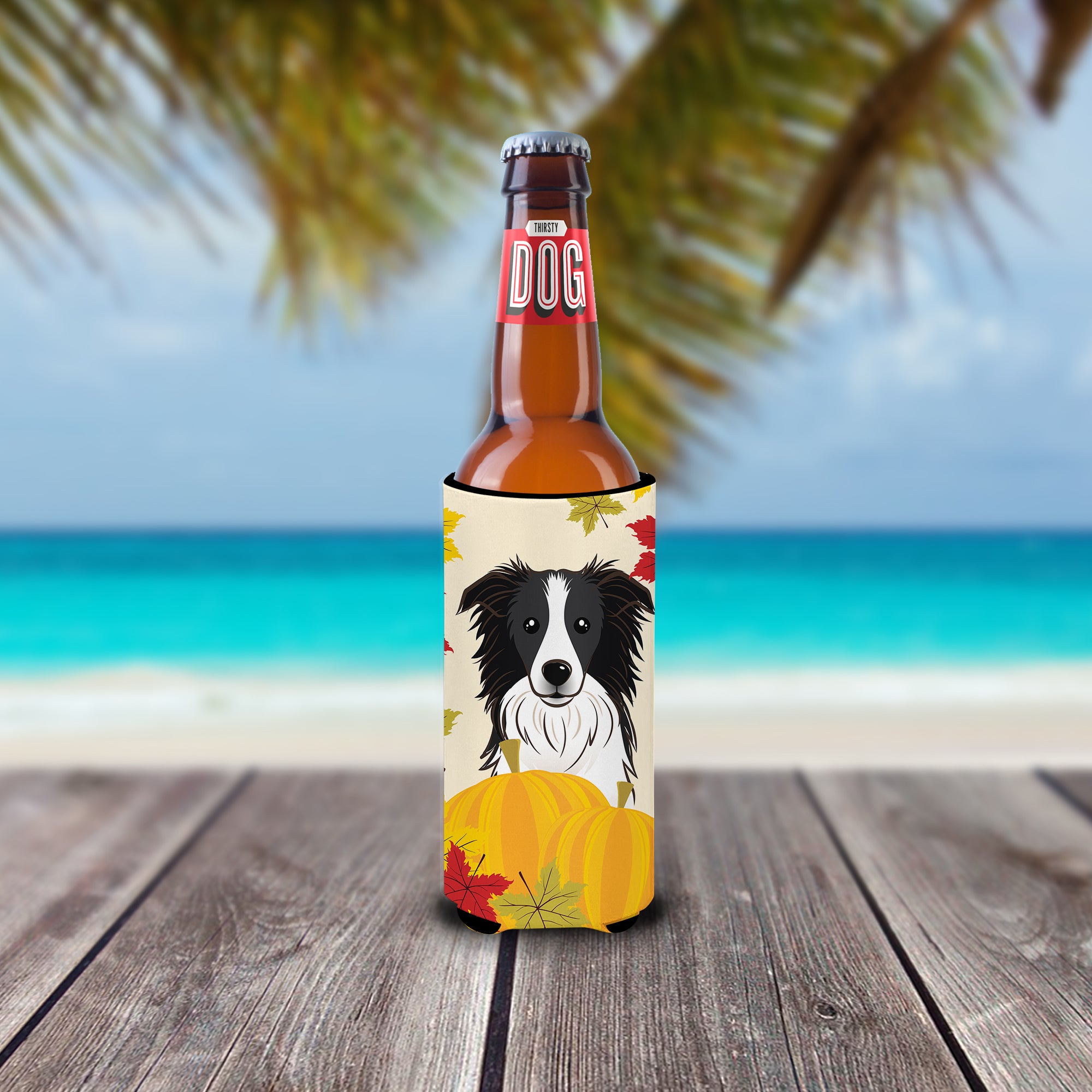 Border Collie Thanksgiving  Ultra Beverage Insulator for slim cans BB2047MUK  the-store.com.