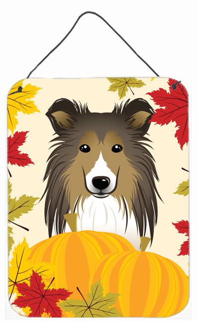Sheltie Thanksgiving Wall or Door Hanging Prints BB2048DS1216 by Caroline&#39;s Treasures
