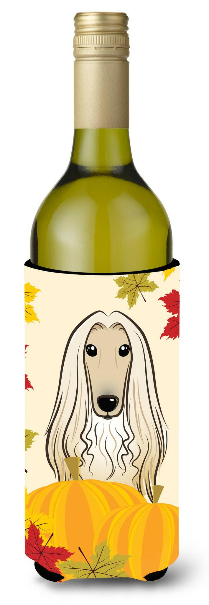 Afghan Hound Thanksgiving Wine Bottle Beverage Insulator Hugger BB2050LITERK by Caroline&#39;s Treasures