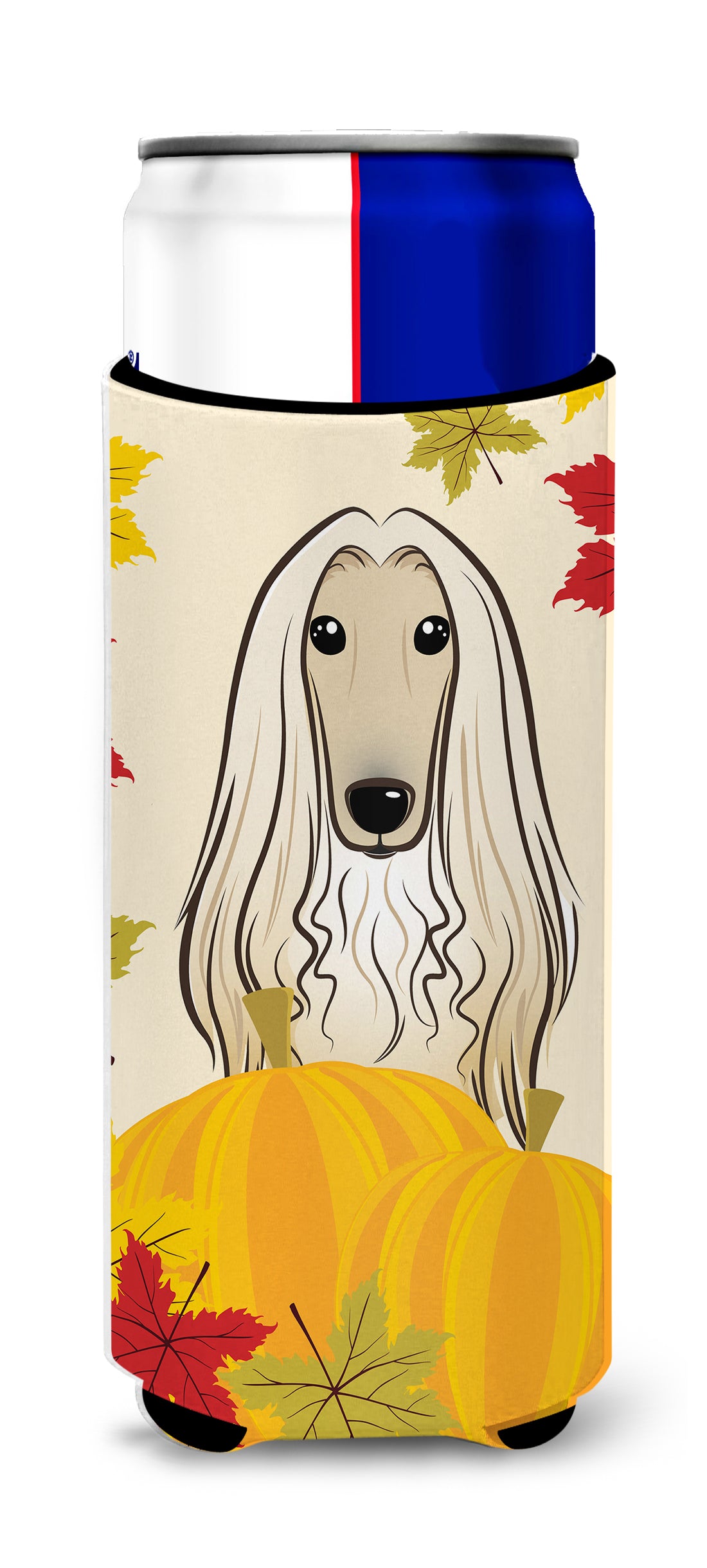 Afghan Hound Thanksgiving  Ultra Beverage Insulator for slim cans BB2050MUK