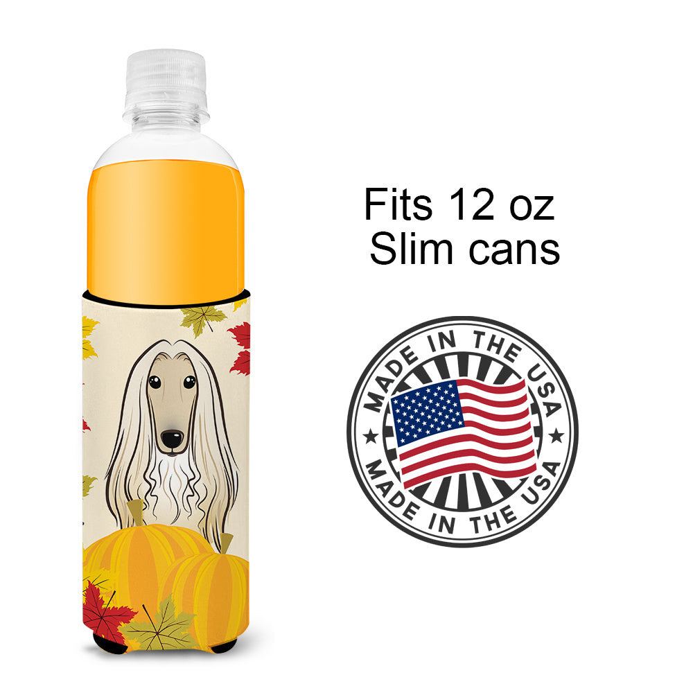 Afghan Hound Thanksgiving  Ultra Beverage Insulator for slim cans BB2050MUK  the-store.com.