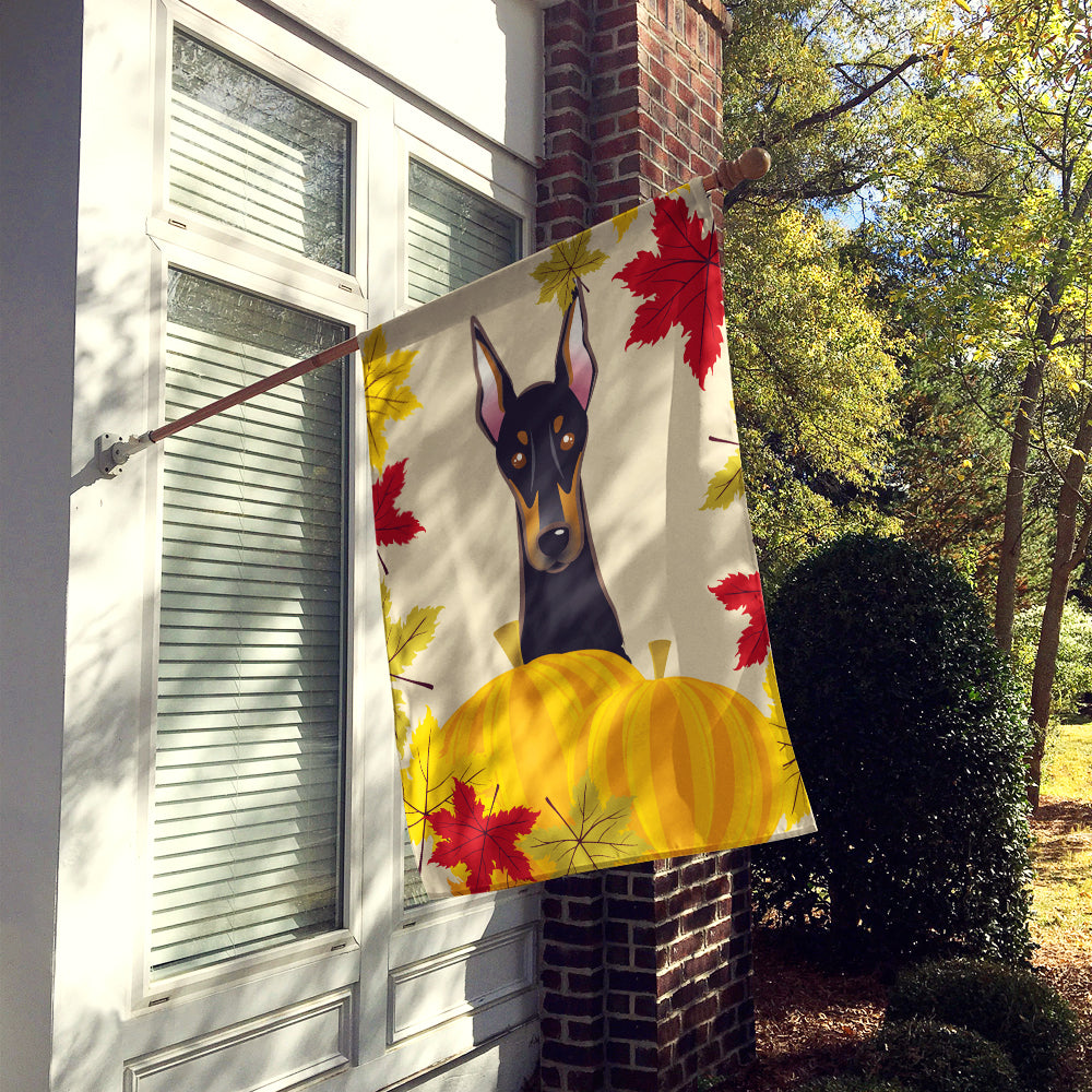 Doberman Thanksgiving Flag Canvas House Size BB2051CHF  the-store.com.