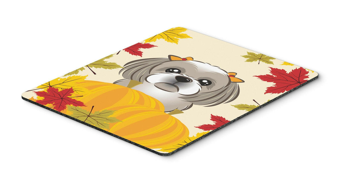 Gray Silver Shih Tzu Thanksgiving Mouse Pad, Hot Pad or Trivet BB2056MP by Caroline&#39;s Treasures