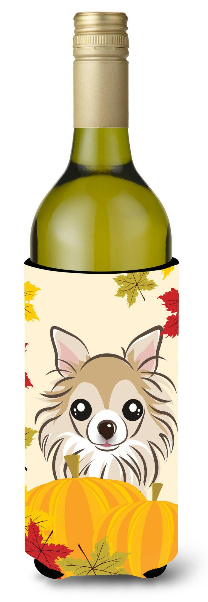 Chihuahua Thanksgiving Wine Bottle Beverage Insulator Hugger BB2057LITERK by Caroline&#39;s Treasures