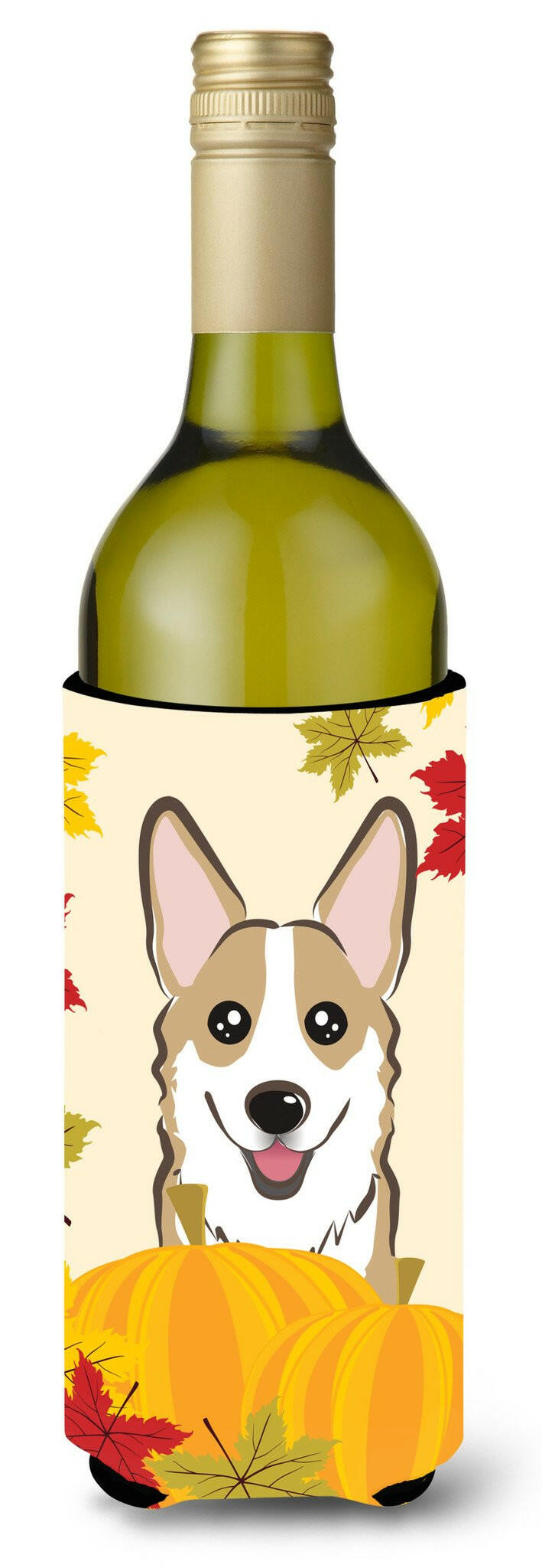 Sable Corgi Thanksgiving Wine Bottle Beverage Insulator Hugger BB2059LITERK by Caroline&#39;s Treasures