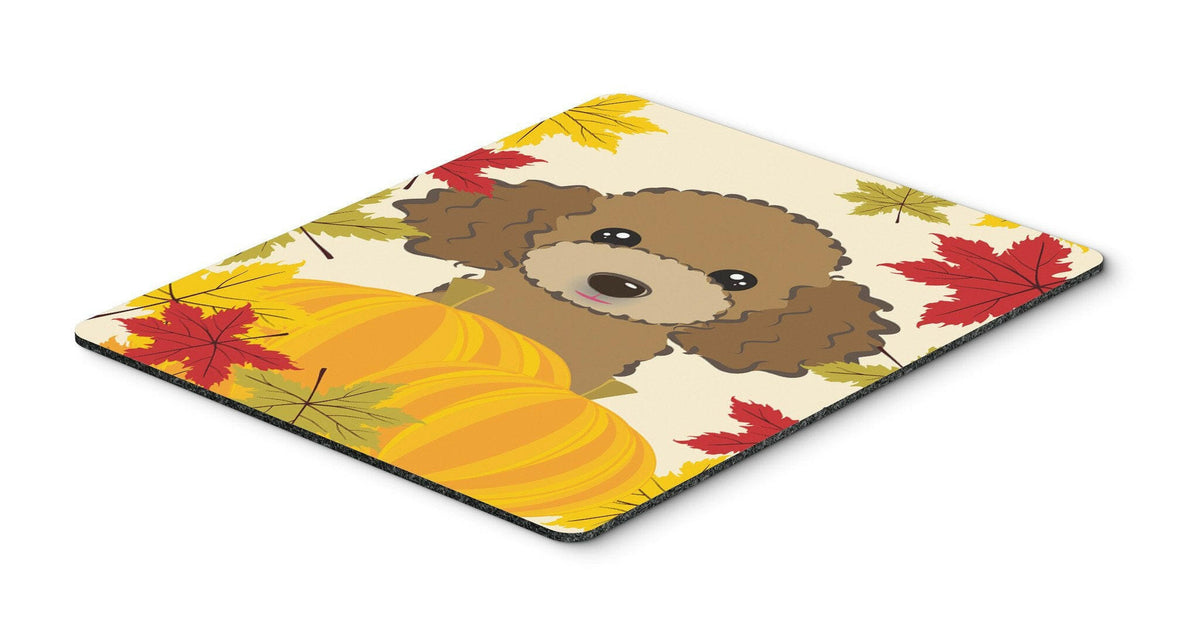 Chocolate Brown Poodle Thanksgiving Mouse Pad, Hot Pad or Trivet BB2062MP by Caroline&#39;s Treasures