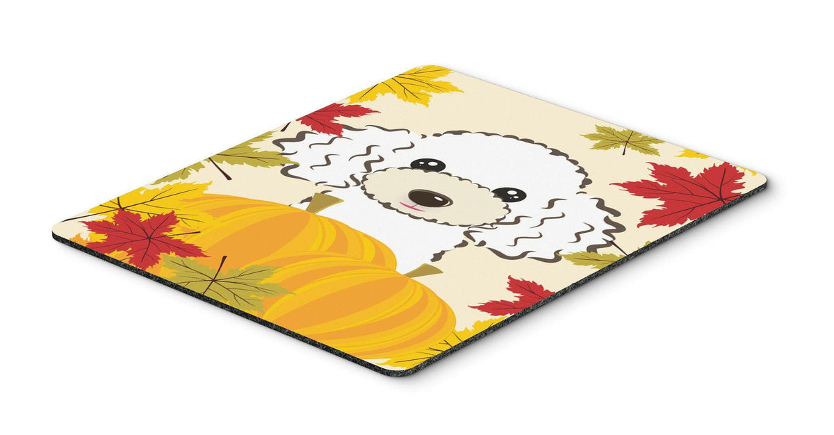 White Poodle Thanksgiving Mouse Pad, Hot Pad or Trivet BB2063MP by Caroline&#39;s Treasures