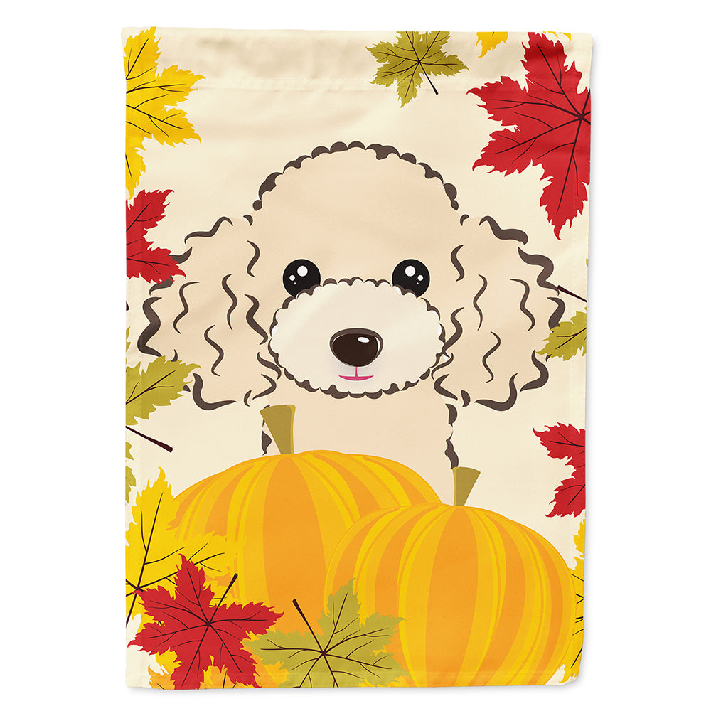 Buff Poodle Thanksgiving Flag Canvas House Size BB2064CHF