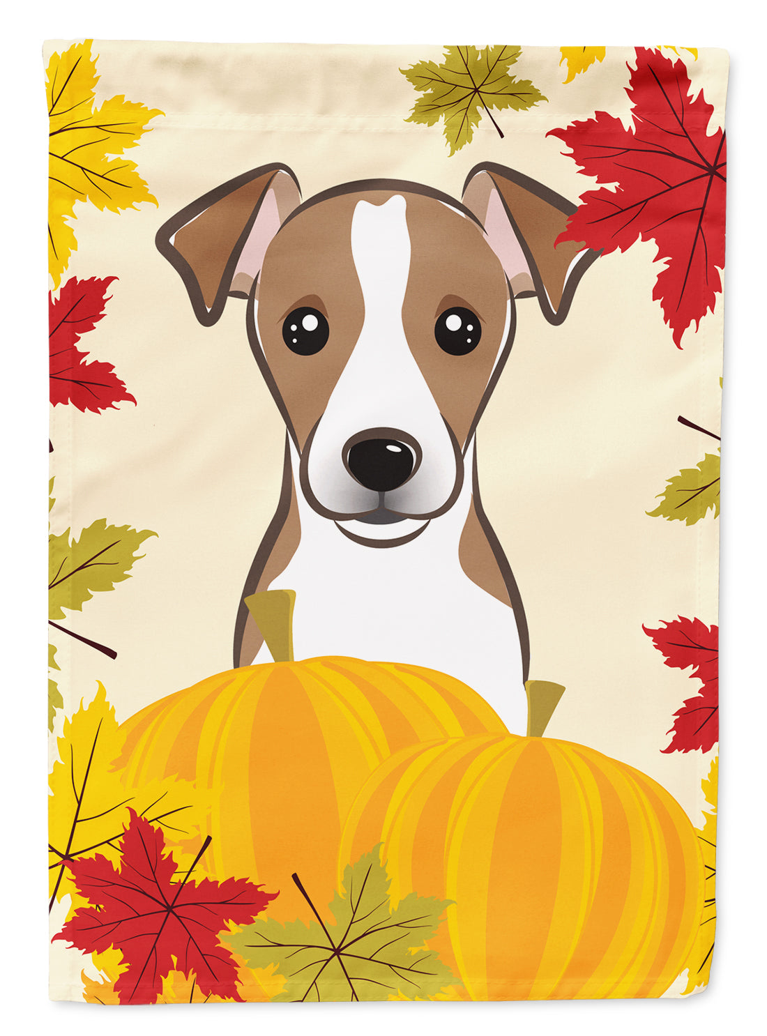 Jack Russell Terrier Thanksgiving Flag Canvas House Size BB2066CHF  the-store.com.