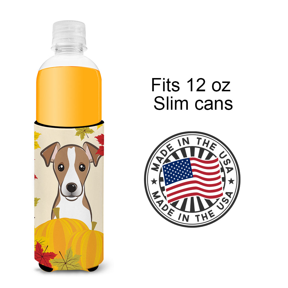 Jack Russell Terrier Thanksgiving  Ultra Beverage Insulator for slim cans BB2066MUK  the-store.com.