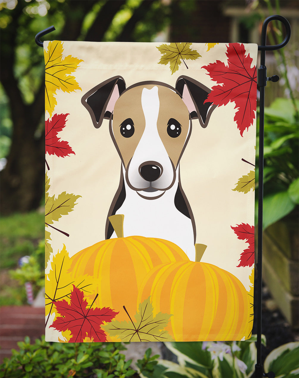 Jack Russell Terrier Thanksgiving Flag Garden Size BB2067GF
