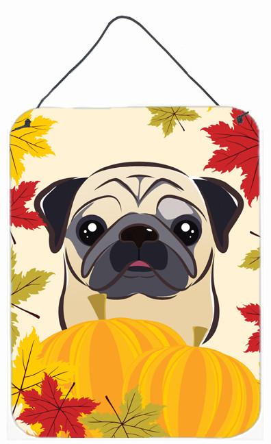 Fawn Pug Thanksgiving Wall or Door Hanging Prints BB2068DS1216 by Caroline's Treasures