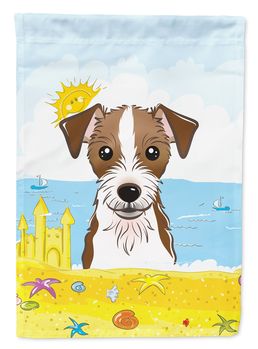 Jack Russell Terrier Summer Beach Flag Garden Size BB2070GF.