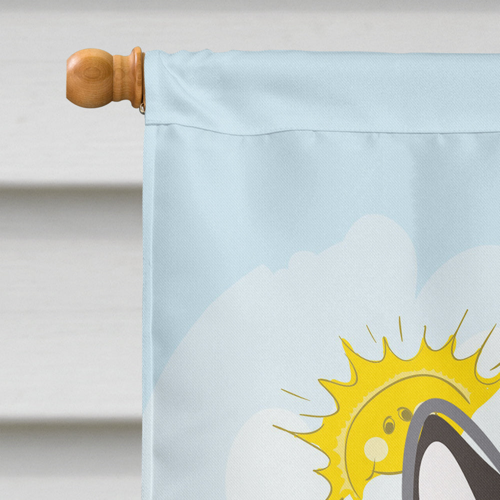 Boston Terrier Summer Beach Flag Canvas House Size BB2071CHF