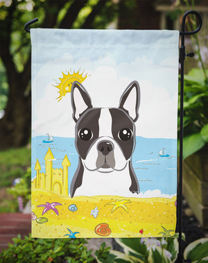 Boston Terrier Summer Beach Flag Garden Size BB2071GF
