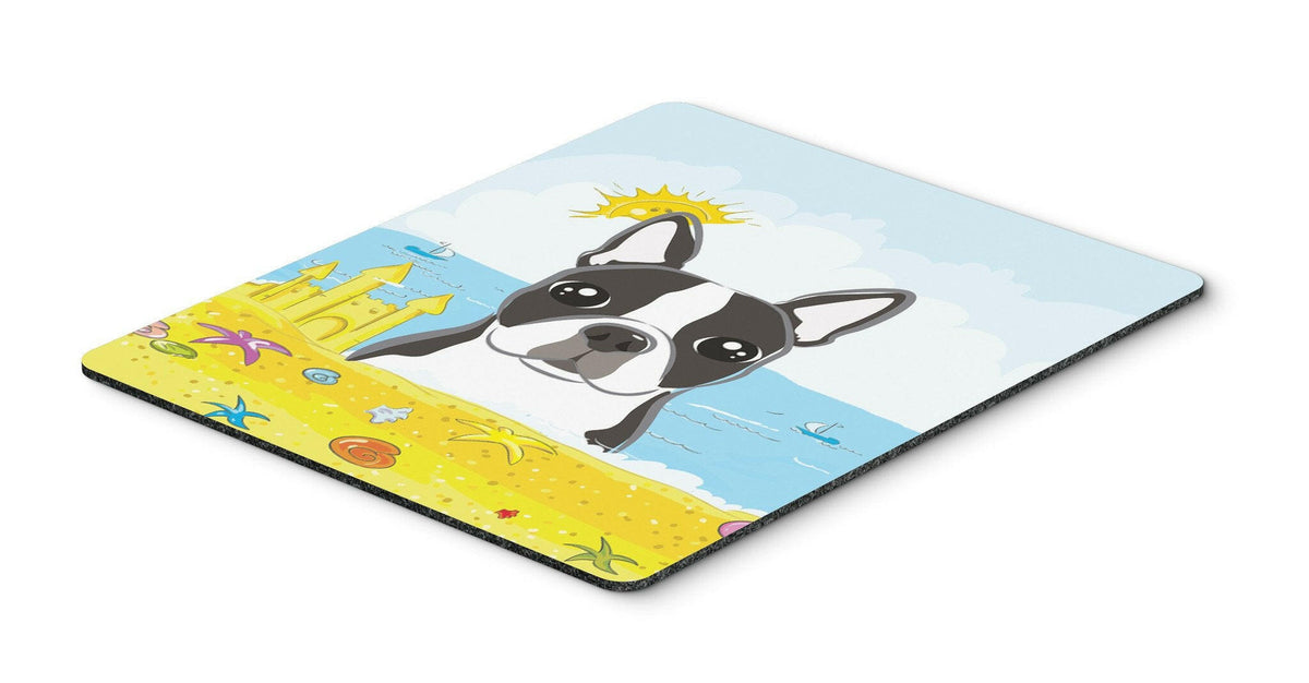 Boston Terrier Summer Beach Mouse Pad, Hot Pad or Trivet BB2071MP by Caroline&#39;s Treasures