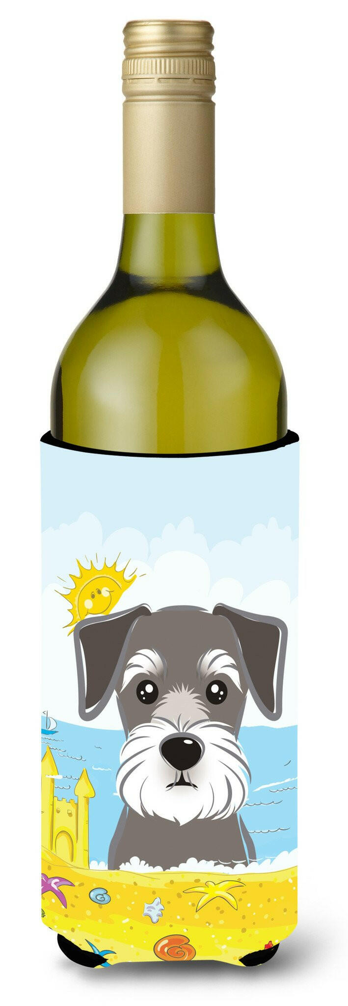 Schnauzer Summer Beach Wine Bottle Beverage Insulator Hugger BB2074LITERK by Caroline&#39;s Treasures