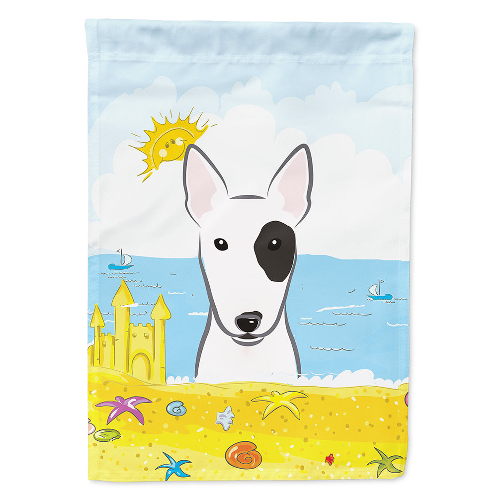 Bull Terrier Summer Beach Flag Canvas House Size BB2077CHF  the-store.com.