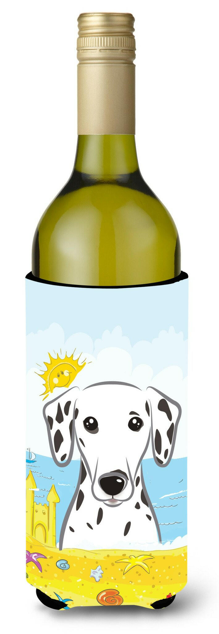 Dalmatian Summer Beach Wine Bottle Beverage Insulator Hugger BB2078LITERK by Caroline&#39;s Treasures