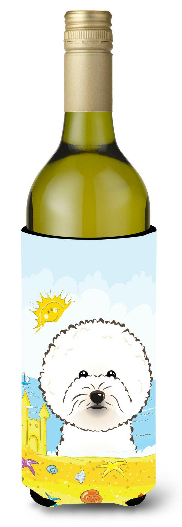 Bichon Frise Summer Beach Wine Bottle Beverage Insulator Hugger BB2085LITERK by Caroline's Treasures