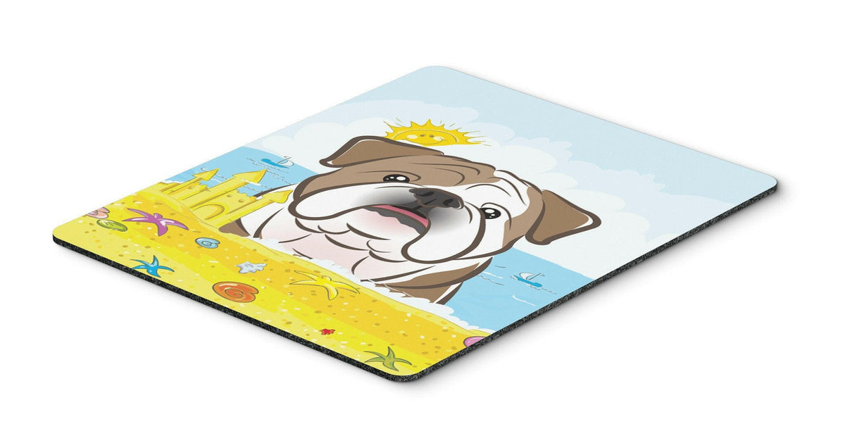 English Bulldog  Summer Beach Mouse Pad, Hot Pad or Trivet BB2087MP by Caroline&#39;s Treasures