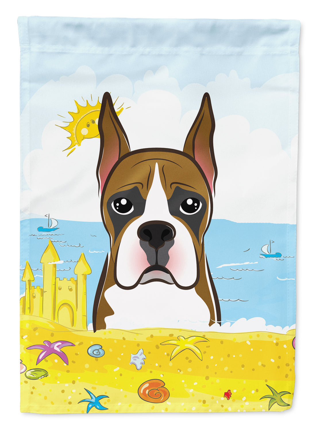 Boxer Summer Beach Flag Canvas House Size BB2091CHF