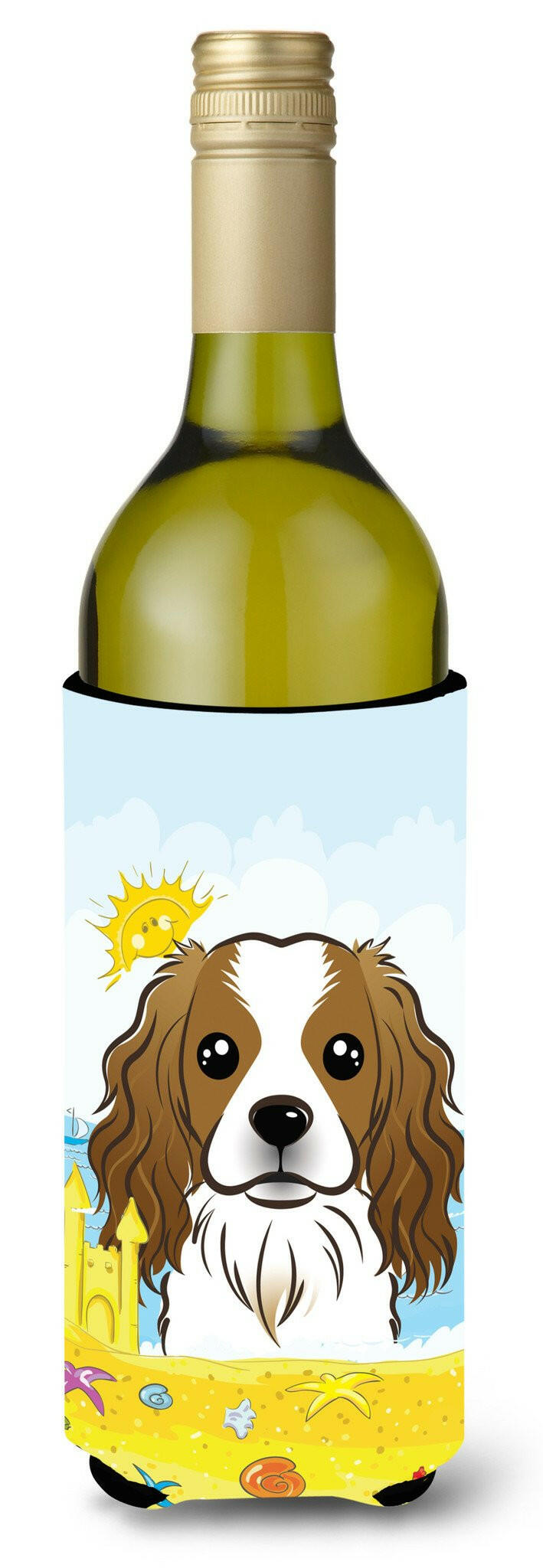 Cavalier Spaniel Summer Beach Wine Bottle Beverage Insulator Hugger BB2092LITERK by Caroline&#39;s Treasures