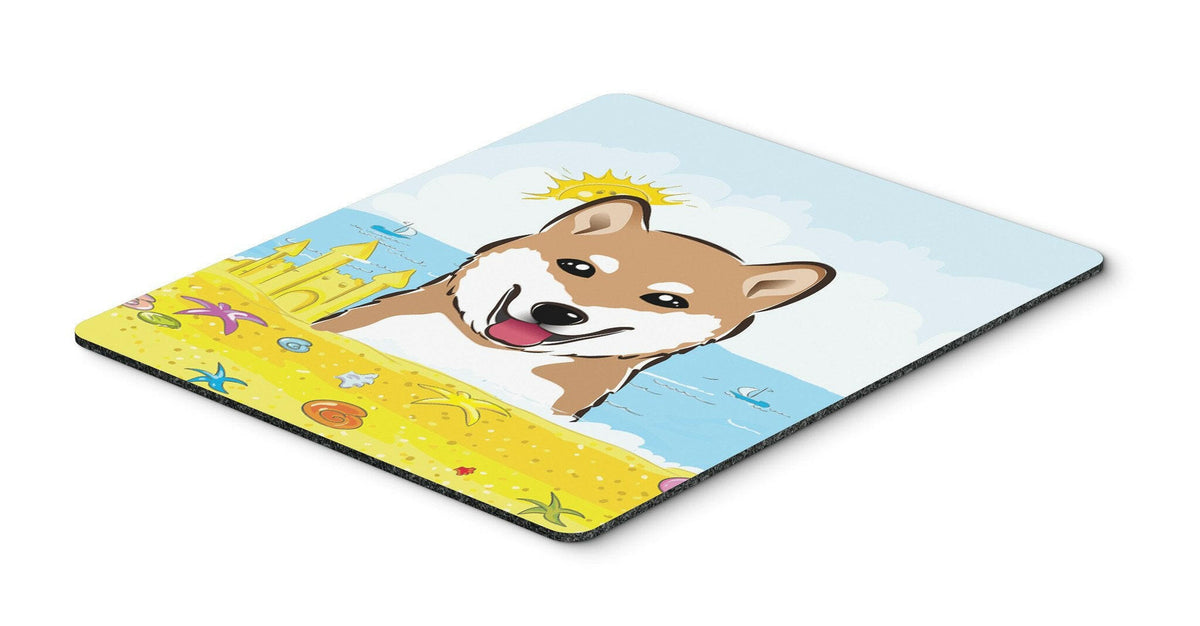 Shiba Inu Summer Beach Mouse Pad, Hot Pad or Trivet BB2093MP by Caroline&#39;s Treasures