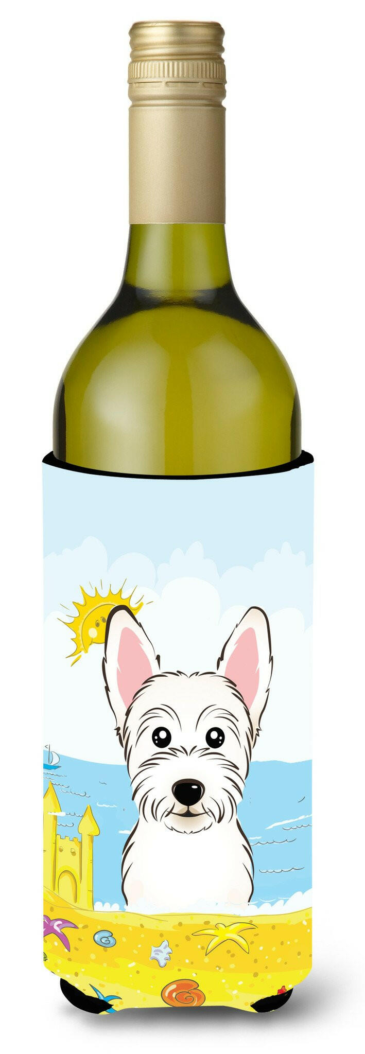 Westie Summer Beach Wine Bottle Beverage Insulator Hugger BB2094LITERK by Caroline&#39;s Treasures