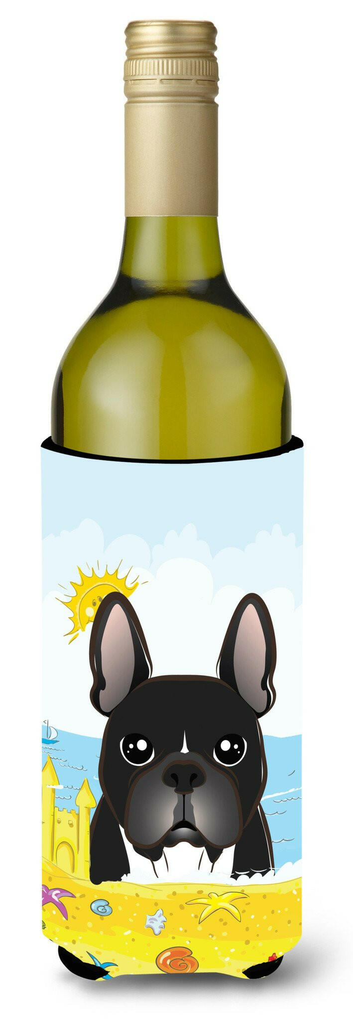 French Bulldog Summer Beach Wine Bottle Beverage Insulator Hugger BB2095LITERK by Caroline&#39;s Treasures