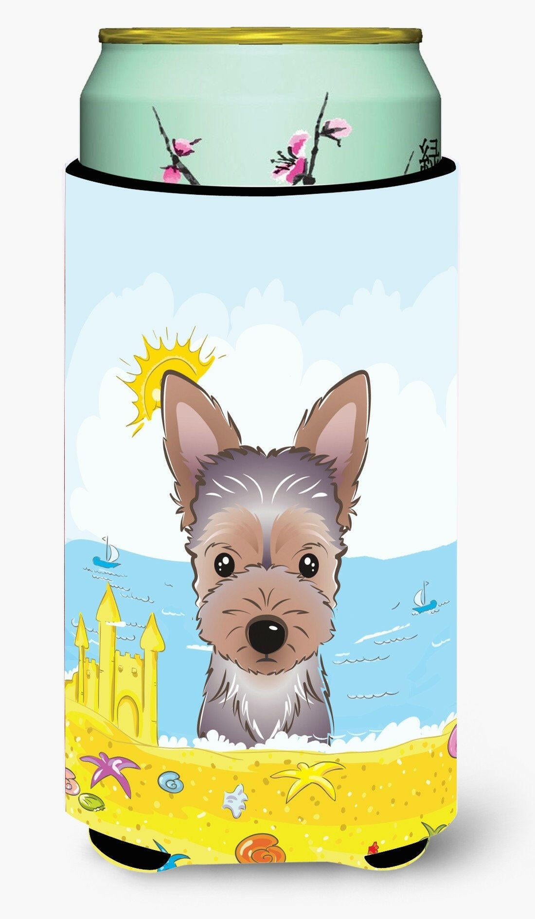 Yorkie Puppy Summer Beach Tall Boy Beverage Insulator  Hugger BB2100TBC by Caroline&#39;s Treasures