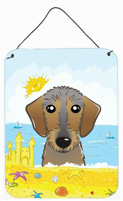 Wirehaired Dachshund Summer Beach Wall or Door Hanging Prints BB2101DS1216 by Caroline&#39;s Treasures