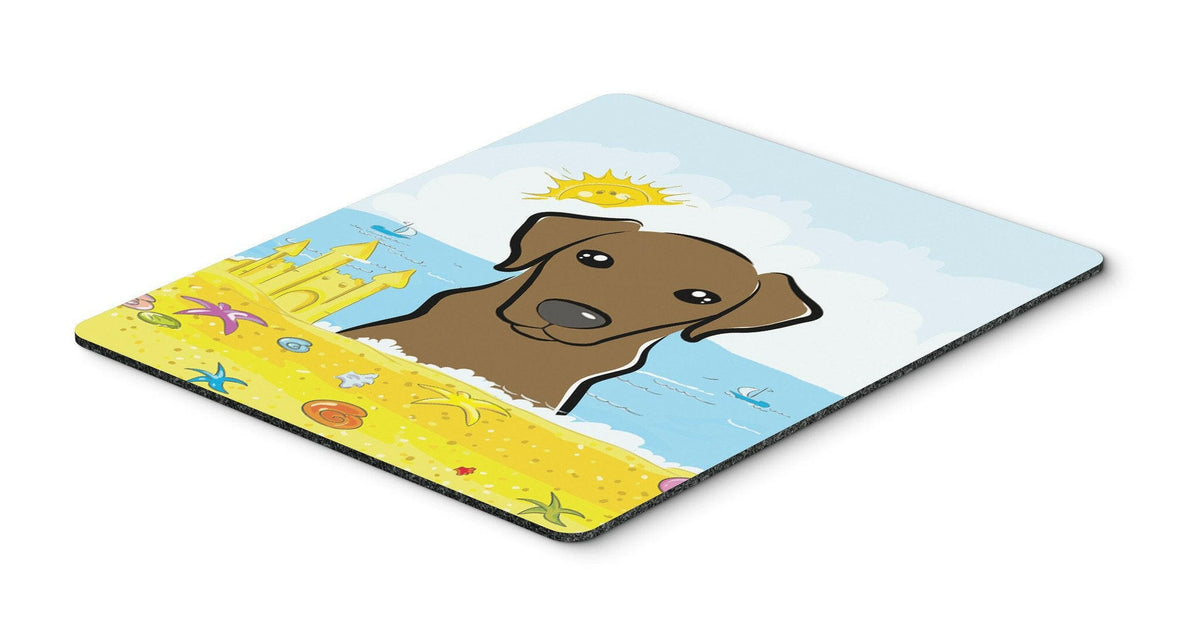 Chocolate Labrador Summer Beach Mouse Pad, Hot Pad or Trivet BB2102MP by Caroline&#39;s Treasures