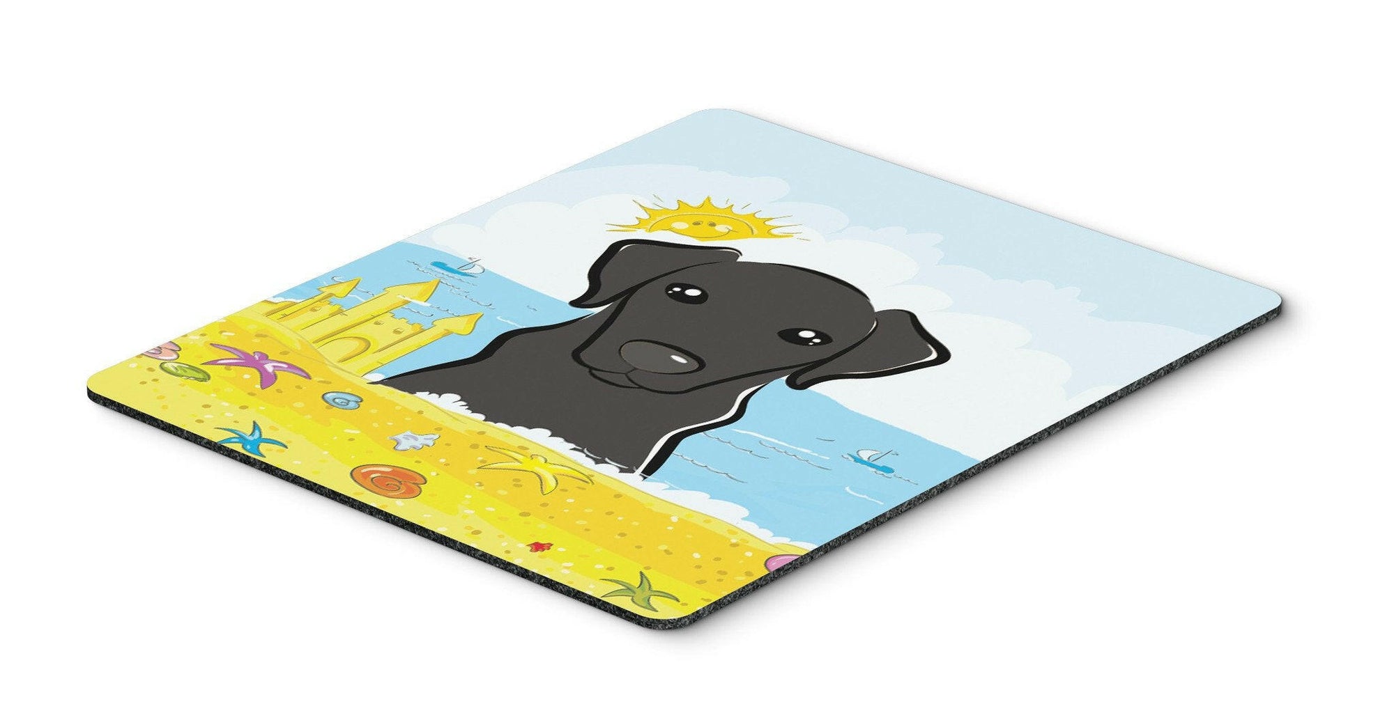 Black Labrador Summer Beach Mouse Pad, Hot Pad or Trivet BB2103MP by Caroline's Treasures