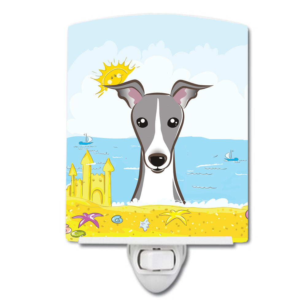 Italian Greyhound Summer Beach Ceramic Night Light BB2104CNL - the-store.com