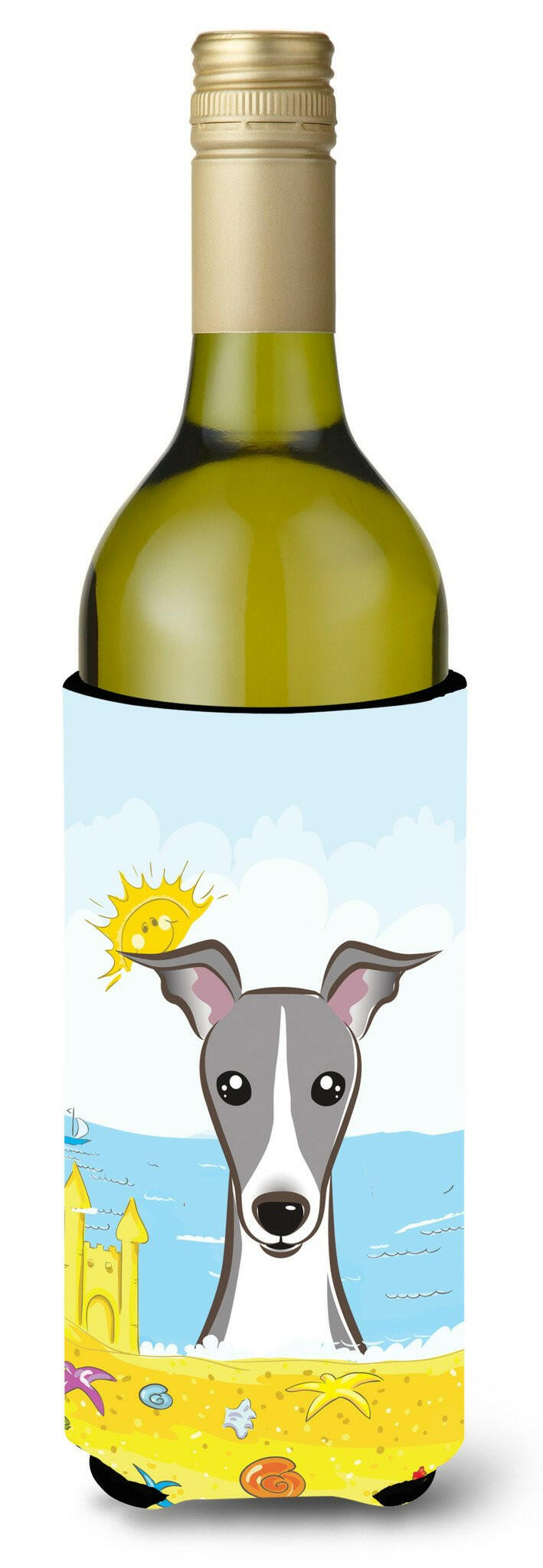 Italian Greyhound Summer Beach Wine Bottle Beverage Insulator Hugger BB2104LITERK by Caroline&#39;s Treasures