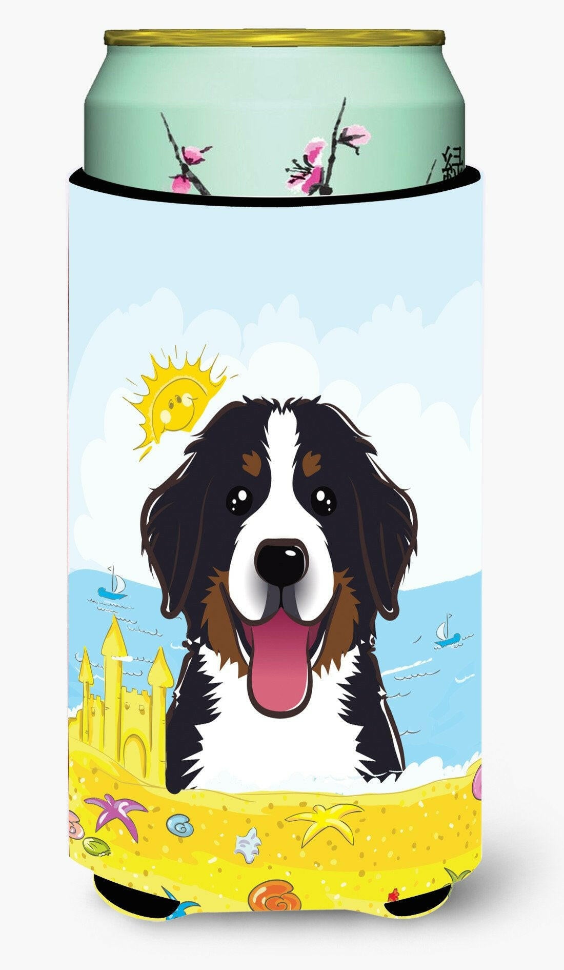 Bernese Mountain Dog Summer Beach Tall Boy Beverage Insulator  Hugger BB2105TBC by Caroline&#39;s Treasures