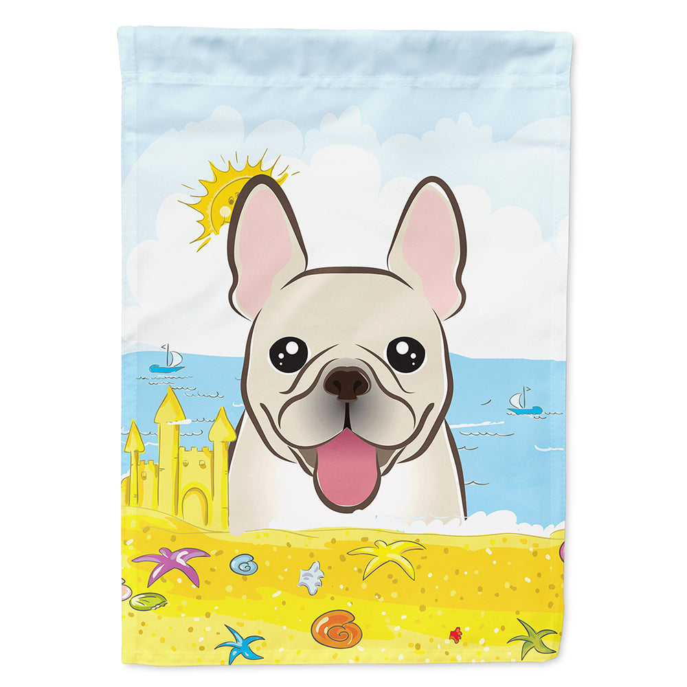 French Bulldog Summer Beach Flag Canvas House Size BB2106CHF  the-store.com.