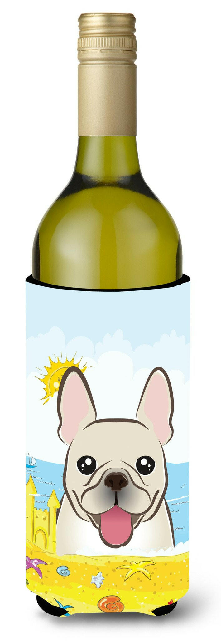 French Bulldog Summer Beach Wine Bottle Beverage Insulator Hugger BB2106LITERK by Caroline's Treasures