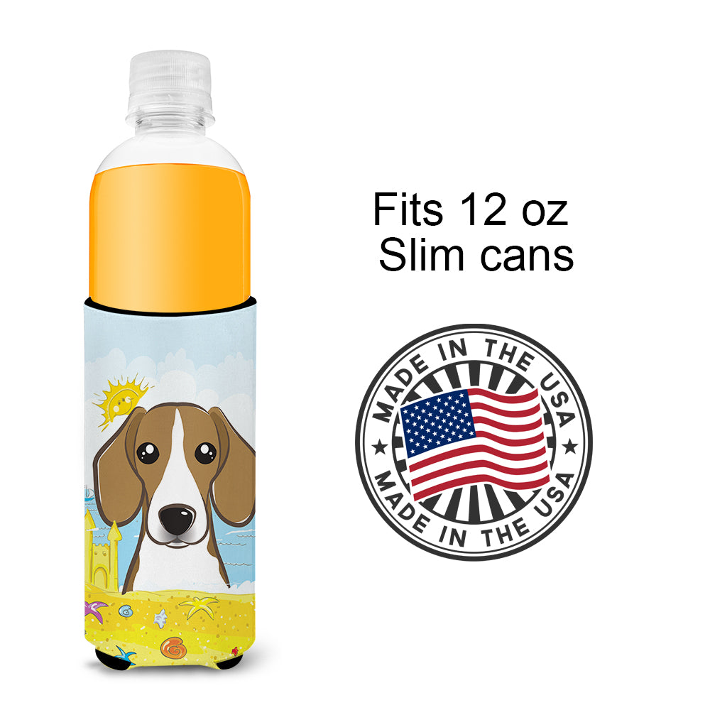 Beagle Summer Beach  Ultra Beverage Insulator for slim cans BB2107MUK  the-store.com.